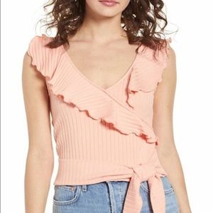 BP Ribbed Wrap Top